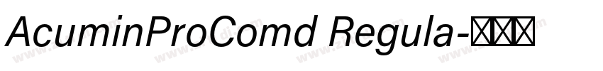 AcuminProComd Regula字体转换